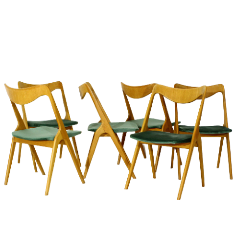 6 Danish chairs 