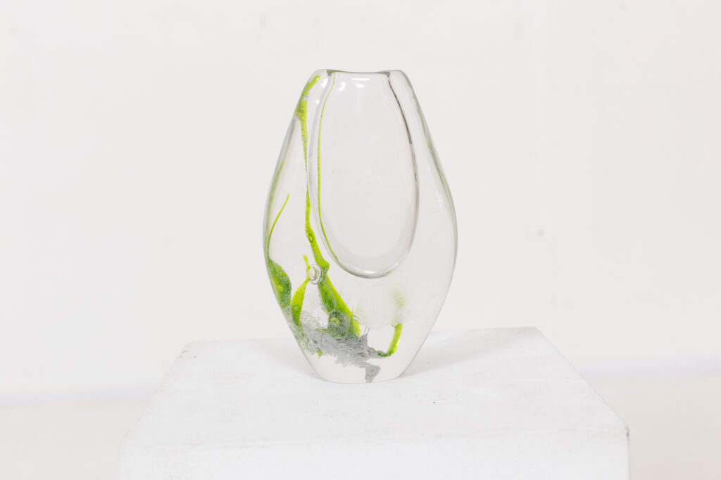 Vicke Lindstrand Seaweed and Fish Vase for Kosta