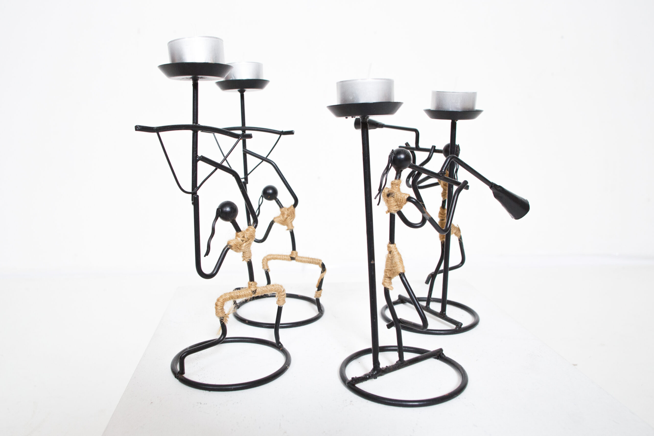 4 Dancing musician  Candleholders by Laurids Lonborg