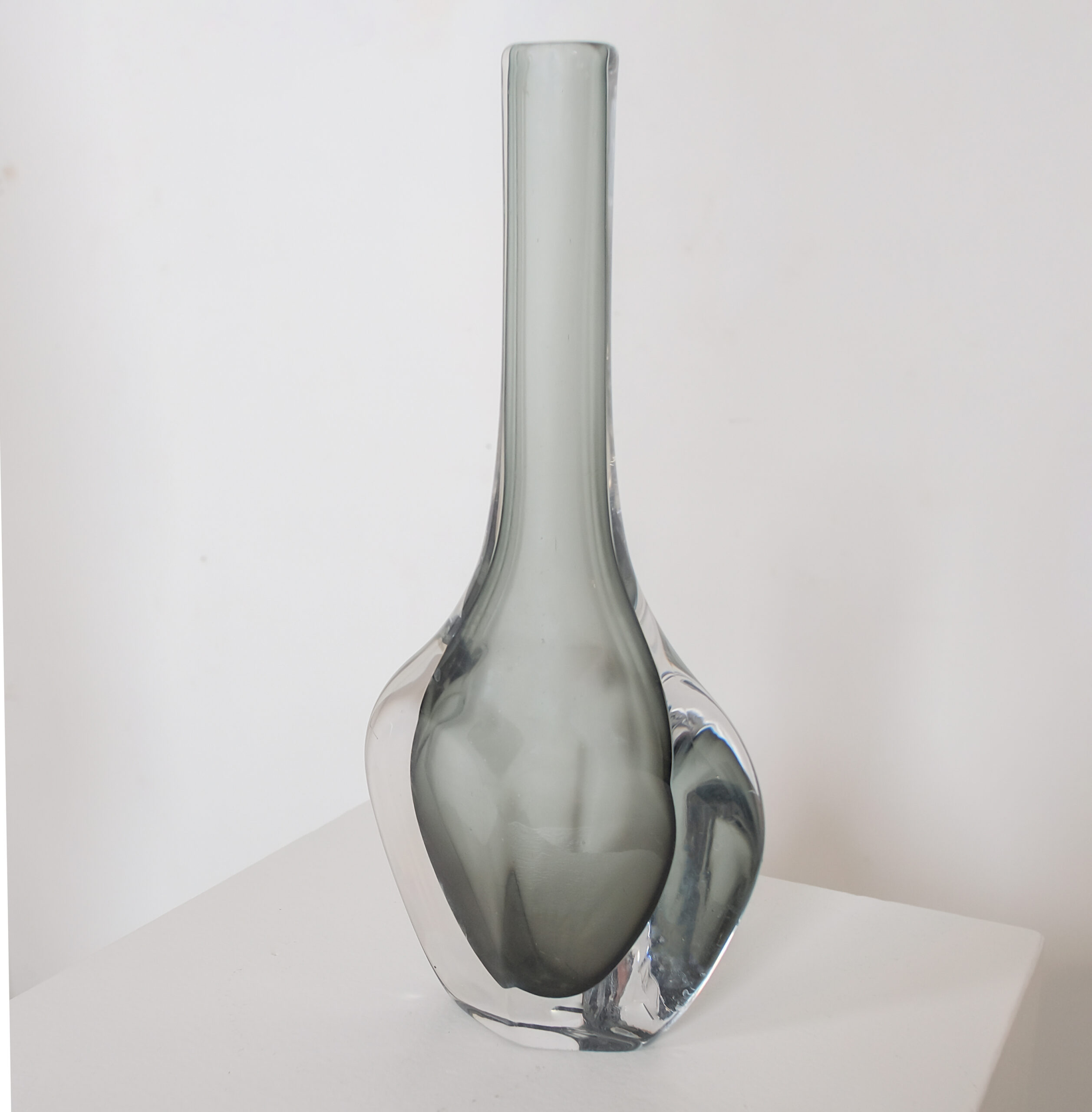 Black glass vase