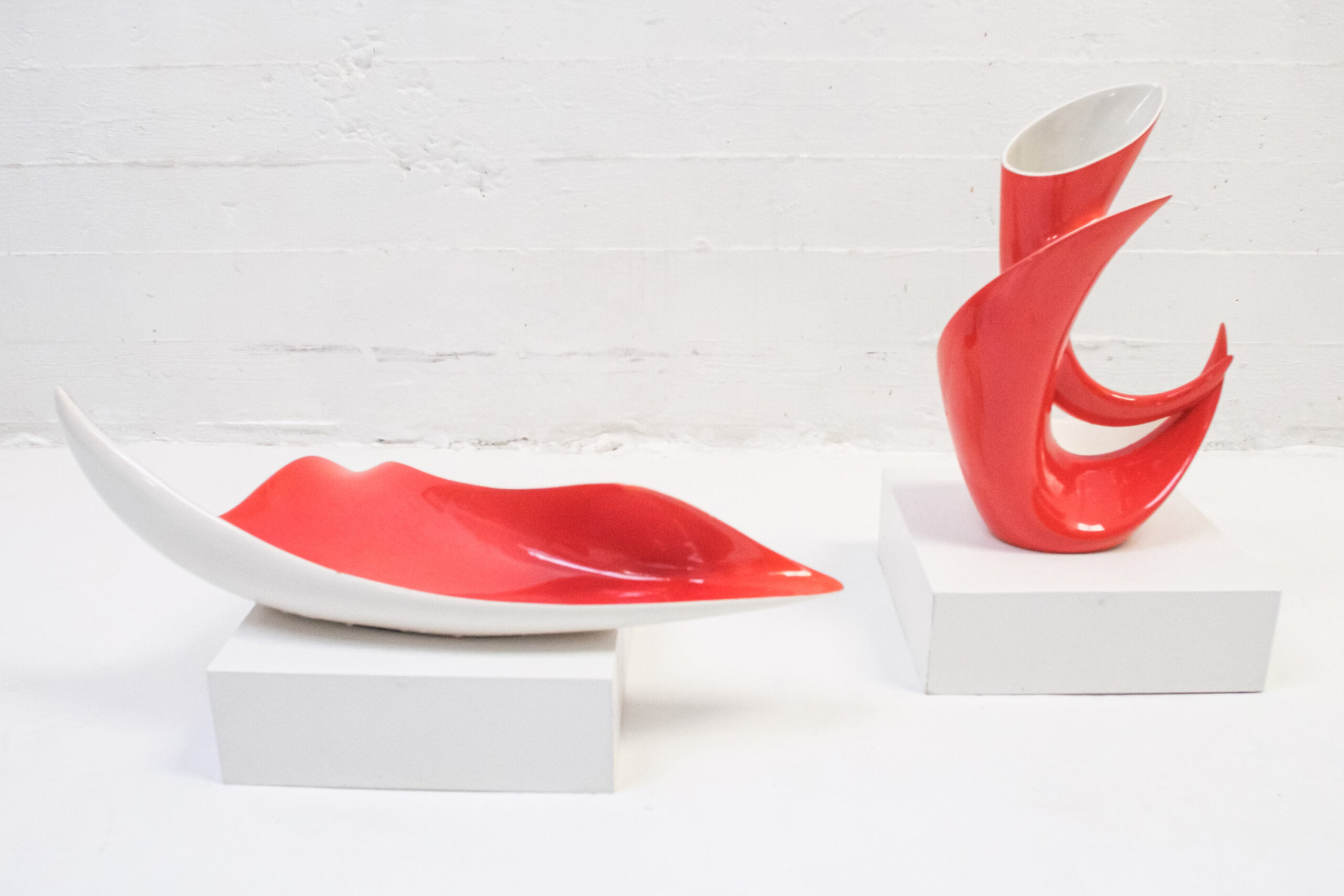Vallauris Red Vases
