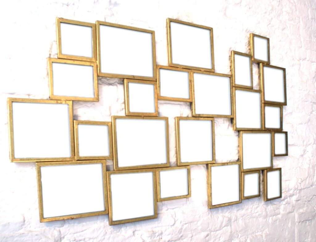  Gold leaf mirror.