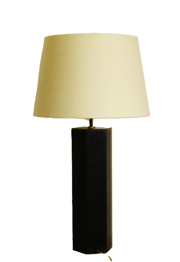 Black marble lamp in the style of Jules Wabbes,