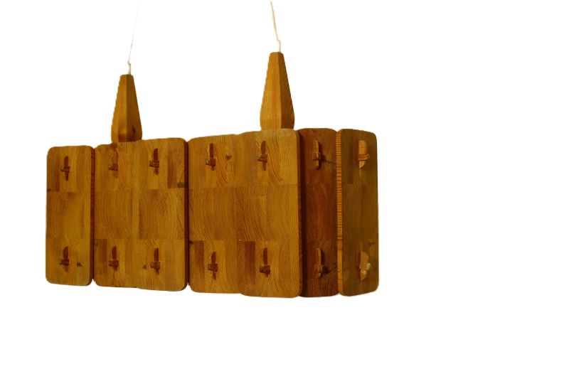 mid-century pine chandelier